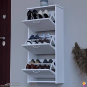 Modilayn WEST Asma Antre 52x116x 26 cm’ lik 3 Düşer Kapak 6 Göz Bölmeli Ayakkabılık thumbnail 1