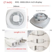 Pencere Kablo Egzoz Fanı - Model 200 + 2.5m Uzatılmış Güç Kablosu - 1