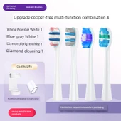 Elektrikli Diş Fırçası Başlığı - Geliştirilmiş Bakır İçermeyen Çok Fonksiyonlu Kombinasyon - 4 Paket - 1