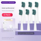 Elektrikli Diş Fırçası Başlığı - Yeşil Profesyonel - 6 Paket - 1