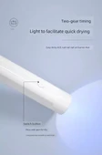 Taşınabilir Mini Tırnak Ucu UV LED Lamba - Prizli Üçlü Lamba Boncuğu + Baz Kat + Üst Kat - 10