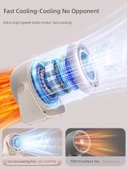 USB Masaüstü Duvara Monte Soğutma Fanı - Dyson Gri - Gelişmiş Şarj - 3