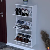 Modilayn WEST Asma Antre 52 x116x 26 cm’ lik 3 Düşer Kapak 6 Göz Bölmeli Ayakkabılık thumbnail 4