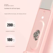 Mini Taşınabilir Saç Şekillendirme Demiri - Pembe - 4