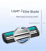 Tek Kullanımlık Çift Kenar Paslanmaz Çelik Tıraş Bıçağı - Yeşil + Krem - 10 Adet thumbnail 9