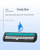 Tek Kullanımlık Çift Kenar Paslanmaz Çelik Tıraş Bıçağı - Yeşil + Krem - 10 Adet thumbnail 10