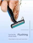 Tek Kullanımlık Çift Kenar Paslanmaz Çelik Tıraş Bıçağı - Yeşil + Krem - 10 Adet thumbnail 11