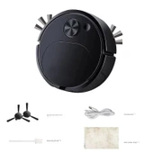 Mini Otomatik Vakum Temizleyici Robot - Üçü Bir Arada - Sarı - Model 8018 - 6