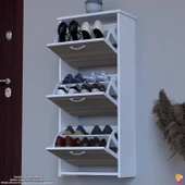 Modilayn WEST Asma Antre 52 x116x 26 cm’ lik 3 Düşer Kapak 6 Göz Bölmeli Ayakkabılık thumbnail 1