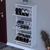 Modilayn WEST Asma Antre 52 x116x 26 cm’ lik 3 Düşer Kapak 6 Göz Bölmeli Ayakkabılık thumbnail 4