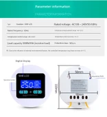 Dijital Ekran Akıllı Sıcaklık Kontrol Cihazı - Yüksek Hassasiyet Üç Ekran 2.2KW Su Damlası Başlık - 9