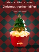 Noel Ağacı Nemlendirici - Noel Kırmızısı - Doodle Tavşan Ambalajı - 2