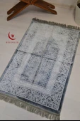 Kadife Seccade - 70x110 cm  - Yumuşak ve Konforlu Gri - 4
