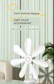 Mini Klip Fan - Yedi Yapraklı Masa Klip Fanı + 3m Anahtar Kablosu - 6
