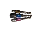 Metalik Beyaz 3 Parça Bits Adaptörü Seti (1/2" - 3/8" - 1/4") - 1