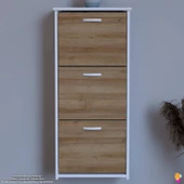 Modilayn WEST Asma Antre 52 x116x 26 cm’ lik 3 Düşer Kapak 6 Göz Bölmeli Ayakkabılık - 4