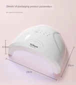 LED Tırnak Lambası - Beyaz - 320W - 72 Işık Boncuğu - Dokunmatik Ekran - 12
