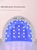 LED Tırnak Lambası - Beyaz - 320W - 72 Işık Boncuğu - Dokunmatik Ekran - 4