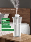 Dijital USB Nemlendirici - Beyaz - +1 Uzun 1 Kısa Filtre Pamuklu Çubuk + Güç Kablosu - 4