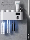 UV Duvara Monte Elektrikli Diş Fırçası Sterilizatörü - Beyaz Altın - 2