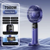 Taşınabilir El Tipi USB Şarjlı Fan - Değerli Taş Mavisi - 9 Saat Dayanıklılık - 1