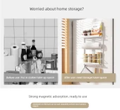 Mıknatıslı Mutfak Rafı - Koruma Raylı - Siyah thumbnail 8