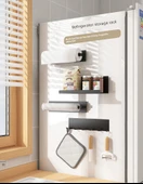 Mıknatıslı Mutfak Rafı - Koruma Raylı - Siyah thumbnail 7