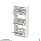 Modilayn WEST Antre 52x116x 26 cm’ lik 3 Düşer Kapak 6 Göz Bölmeli Ayakkabılık - 5