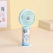 Taşınabilir USB Fan - Sevimli Sessiz Şarj Edilebilir Fan - Mavi - 1