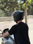 PROYOU YARIM KASK MAT SİYAH (GÜNEŞ VİZÖRLÜ) thumbnail 4