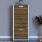 Modilayn WEST Antre 52x116x 26 cm’ lik 3 Düşer Kapak 6 Göz Bölmeli Ayakkabılık thumbnail 4