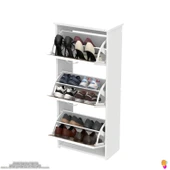 Modilayn WEST Antre 52x116x 26 cm’ lik 3 Düşer Kapak 6 Göz Bölmeli Ayakkabılık - 7