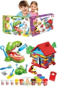 Fırsat Oyuncak Oyuncak Hamur Ev Set Dino Dişçi Hamur Set 880 Gr Set - 1