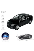 Oruç Oyuncak Tesla Model X Metal Araba 23 Cm Sesli Işıklı Kapılar Bagaj Kaput Açılır Oyuncak Demir Araç Tesla - 3