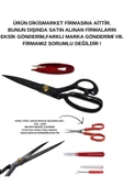 SİNGER Pin Marka 8inç Orijinal Kumaş Kot Kesim Profesyonel Terzi Makası Ve Nakış Makası Ilik Sökücü Seti - 1