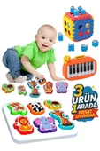 Oruç Oyuncak Aktivite Ördek Işıklı Müzikal Piano Neşeli Dostlar Bultak set - 1
