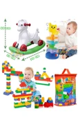 Fırsat Oyuncak Oyuncak Sallanan At Kaydıraklı Top Kulesi Oyunu 120 Parça Lego Blok Set thumbnail 1