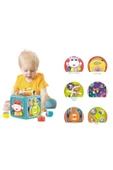 Oruç Oyuncak Eğitici Işıklı ve Müzikli 6in1 Aktivite Küpü mavi Neşeli Dostlar Bultak set thumbnail 5
