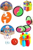 Fırsat Oyuncak Basketbol Potası Çocuk Oyuncakları Oyuncak Bowling Ve At Yakala 3 Lü Set thumbnail 1