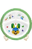ggs Bebek Mama Tabağı Tavşan Formlu 5 Li Set Melamin Oval - 2