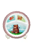 Alkamel Bebek Mama Tabağı Ayıcıklı Formlu 5 Li Set Melamin Kare - 2