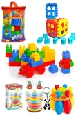 Oruç Oyuncak Bultak Bowling Sallanan Halkalar 80 Parça  Blok Eğitici Zeka Geliştirici Set Eğitici Set thumbnail 1