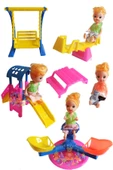 Fırsat Oyuncak Oyuncak Luna Park Kaydırak Tahterevalli Salıncak Dönme Dolap Ve 4 Adet Parmak Bebek Set - 1