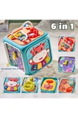 Oruç Oyuncak Eğitici Işıklı ve Müzikli 6in1 Aktivite Küpü Neşeli Dostlar Bultak Set thumbnail 3