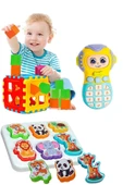 Oruç Oyuncak Oyuncak  Işıklı ve Müzikli Cep Telefonu Sevimli Hayvanlar Bultak Set thumbnail 1