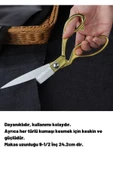 Artus Tedarik Profesyonel Metal Terzi Makası Altın Renkli Ve Iplik Temizleme Makası - 4