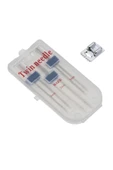 Janome Singer Zetina Bernina Uyumlu Çift İğne ve Nervür Ayak Set (iğne Paket Içinde 2mm,3mm ve 4 Mm'dir.) - 2