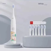 Çocuk Elektrikli Diş Fırçası - İvory + 6 Orijinal Fırça Başlığı thumbnail 1