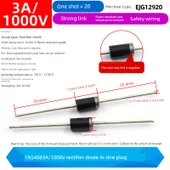 Diyot - 1N5408 - 3A/1000V - Düz - 1