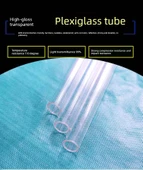 Yüksek Şeffaf Akrilik Pleksiglas Boru - 1 Metre - 18mm Dış Çap - 6 Nokta - Yüksek Sıcaklık Dayanıklı - 8